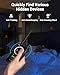 Hidden Camera Detectors, Anti Spy Camera Finder, GPS Tracker Detector, Hidden Devices Detector for Airbnb, Hotels, Bathroom, Home, Office (Black)