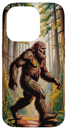 Sasquatch Lover Bigfoot ステンドグラスアートグラフィックケース スマホケース iPhone 14 Pro 用