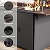 LAUSAINT HOME 64" Gas Fire Pit Table for Outside Patio, 55,000 BTU Propane Firepit with Expandable Tabletop & Wind Guard #1
