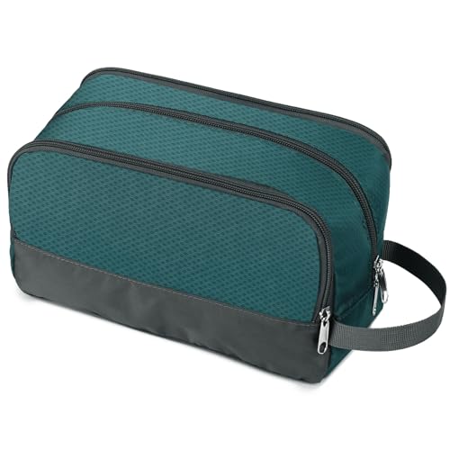 Bolsa de Higiene Pessoal Masculina Kit Dopp Pendurado Resistente à Água Bolsa de Barbear Pequena Bolsa de Higiene Pessoal para Viagens, Verde Malaquita, Bolsa de higiene pessoal