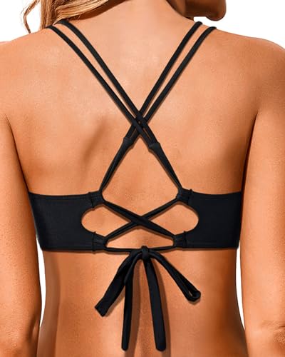 Holipick Women's Twist Front Bikini Tops - Push Up Bathing Suit Top Padded Swimsuit Top2