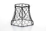 Cleveland Vintage Lighting, Black, Clip-on Chicken Wire Lamp Shade: Hexagonal, 5.75 x 5 x 4 inches