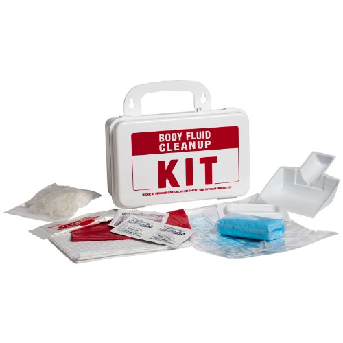 ProStat First Aid 2222 14 Piece Body Fluid Clean Up Kit with Plastic Box
