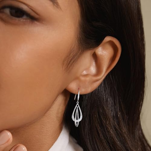 Gold Earrings for Women, Silver Earrings, Trendy Dangle Stud Jewelry for Women, 14K Gold-Plated and Silver Dainty Jewelry Cute Teardrop Dangling Gift3