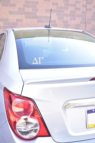 Image of Delta Gamma Car Decal Sticker- Greek Letters Design, Officially Licensed Delta Gamma Sorority Window Sticker (Pack of 3)