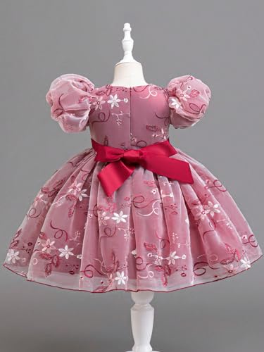 Image of TAGAS Girls' Princess Dress || Girl Frock || BirthdayDress Babygirls| (KD-65) Knee-Length