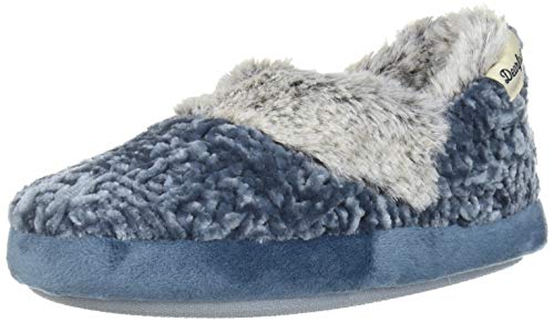 Dearfoams Unisex-Baby Kids Toddlers Chenille Bootie Slipper, Deep Aqua, 7-8 Toddler Medium US Toddler