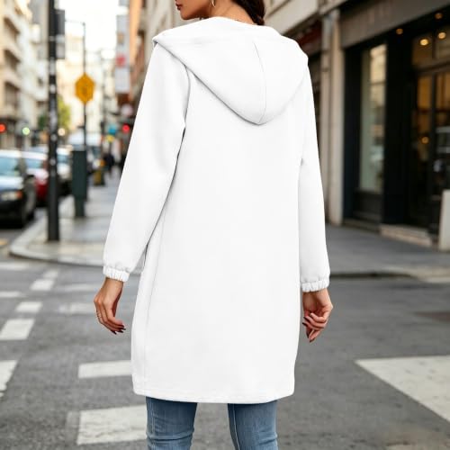 Long Sweatshirt Jacket for Women Full Zip Hoodies for Women Sherpa Jacket - image 3