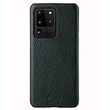 Melkco Back Snap Series Lai Chee Pattern プレミアム レザー スナップカバー ケース Samsung Galaxy S20 Ultra 用 ダークグリーン