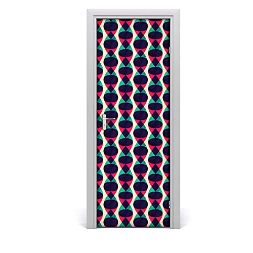 Papier peint sur la porte masquage défauts zigzag grunge - 2