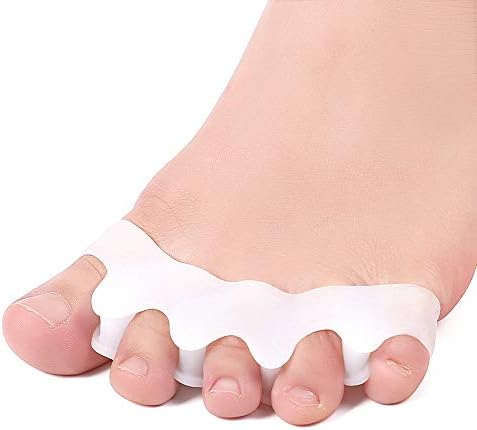 Toe Spacers, Toe Stretchers Gel Toe Separator 5 Holes High Elastic for Men and Women Hammer Overlapping Toe Corrector (1Pair)
