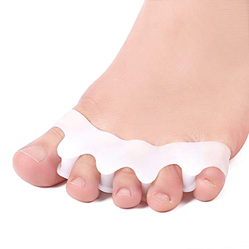 Toe Spacers, Toe Stretchers Gel Toe Separator 5 Holes High Elastic For Men And Women Hammer Overlapping Toe Corrector (1Pair) #TOP3