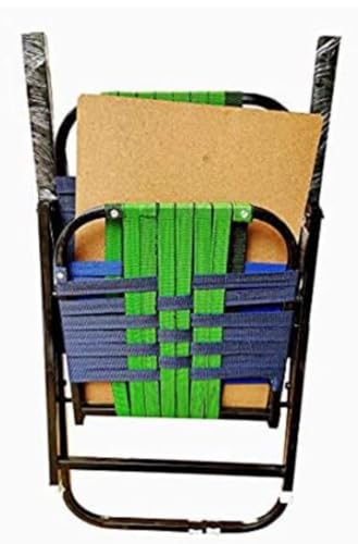 Image of FERROXIA Heavy-Duty Iron Study Chair with Strong Handle & Free 6mm Laptop Pad | Portable Multicolour Chair for Study & Outdoor Use (4-26 Years)
