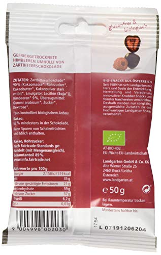 Landgarten Bio Himbeere in Zartbitter-Schokolade, 50 g - Image 3