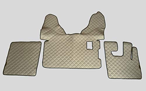 24/7Auto Beige floor mats cover soft Eco leather for XF 105 manual gearbox right hand drive trucks only