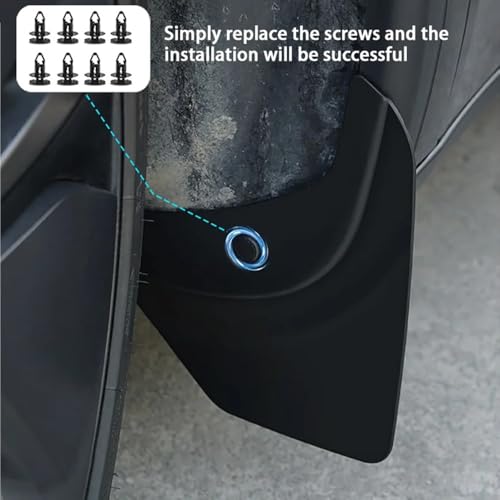 Bavettes pour auto garde-boue Tesla Model Y avant arrière compatible version Juniper 2025 - 4