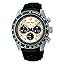 Case: Silver / Dial: Cream / Band: Black (Calf Leather)