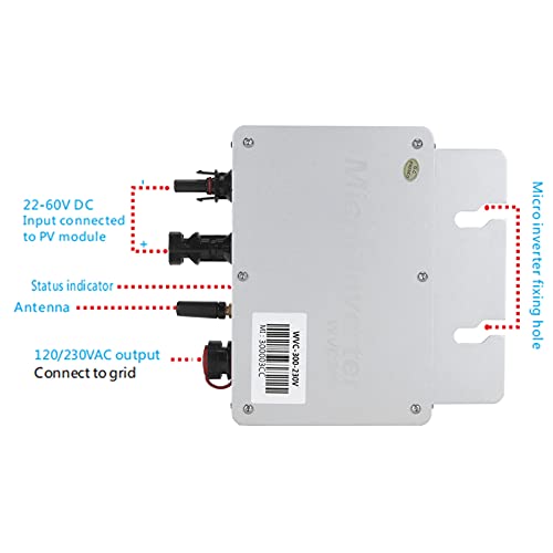 Demeras Solar Micro Inverter, Micro Inverter Hochpräzise Solaranlage zur Erzeugung von Lithiumbatterien(230V, pink) – Bild 6