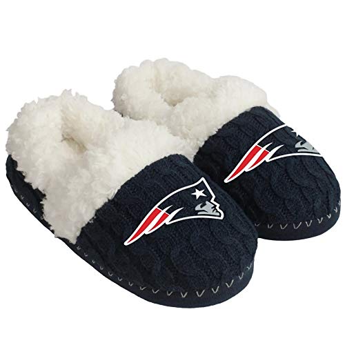 FOCO New England Patriots NFL NFL Womens Team Color Moccasin Slipper - XL