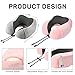 urnexttour Neck Pillow Airplane-2 Pack Memory Foam Travel Pillow, Soft Support Travel Neck Pillow for Travelling, Sleeping Rest, Car, Train and Home Use (Grey&Pink)