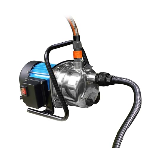 Image of FLUENTPOWER 1HP Portable Garden Transfer Pump, 900GPH Electric Sprinkler Booster Pump, Shallow Well Jet Pump for Home Lawn Irrigation and Water Draining, 13 ft Suction Hose Kit included