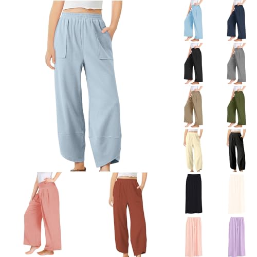 Girls Straight Wide Leg Sweatpants Fashion High Elastic Waisted Open Bottoms Jogger Pants Dance Pants
