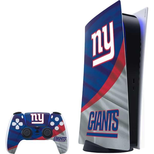 Skinit Decal Gaming Skin Compatible with PS5 Bundle - Officially Licensed NFL New York Giants Design
