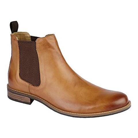 Roamer Tan Leather Chelsea Boots for Men Cover