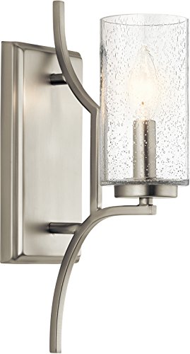 Up To 40% OFF Kichler Lighting 44070NI One Light Wall Sconce from The Vara Collection, Brushed Nickel