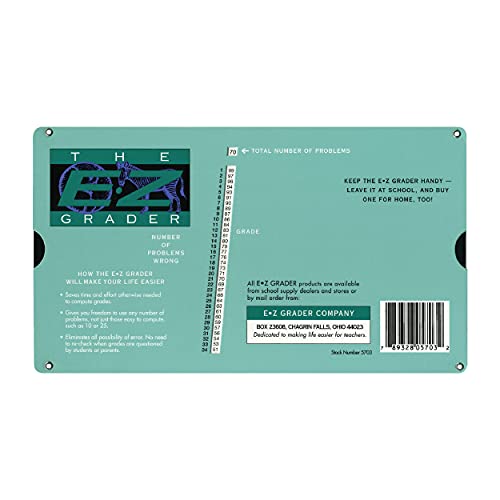 Advantus E-Z Grader Chart, 8-1/2 x 4-3/4 x 1/8 Inches, Standard Size Print, Green (5703) - Image 2