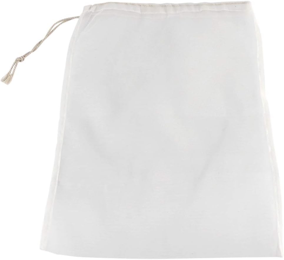 100 Mesh Food Grade Wine Filter Bag Reusable Home Brew Beer Making Extra Fine Extraction Sack Best for Straining Food Nut Milk Brewing Needs(28x45cm)