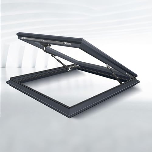 Claraboyas para techo inclinado y plano, ventana de pozo para ático de doble templado y aleación de aluminio, 100 x 100 cm, mejora la luz natural en tu hogar