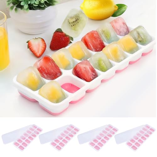 Set de 4 Moldes de Silicona para Cubitos con Tapa miniatura 1