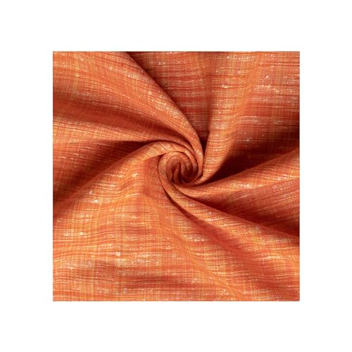 Image of Cotton Fabric Material for Men and women (3 Meter, Orange), Solid