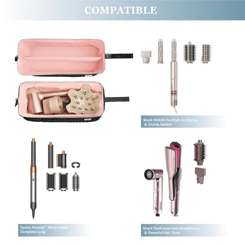 Image of Leudes Dy son Airwrap Travel Case for Shark Flex Style Fusion Hair Dryer