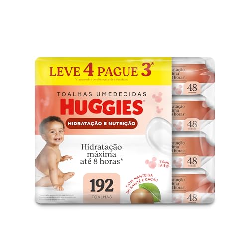 Lenços Umedecidos Huggies Supreme Care Leve 4 Pague 3 - 192 unidades, Huggies, Vermelha, pacote de 4