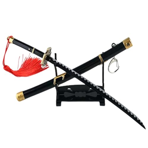 TWONNS Anime Sword Keychain Roronoa Zoro Sword Keychains Japanese Sword Keychains One Piece Keychains (D-Yubashiri)