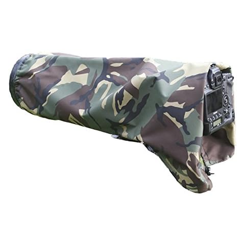 Rainsleeve cover for camera lenses, Army Camouflage Camera Cover, Camera Protector, Lense Protector, waterproof Lense Cover, Standard size in army DPM pattern material, WATERPROOF. Approx LENGTH SIZE is 42 CM Cover