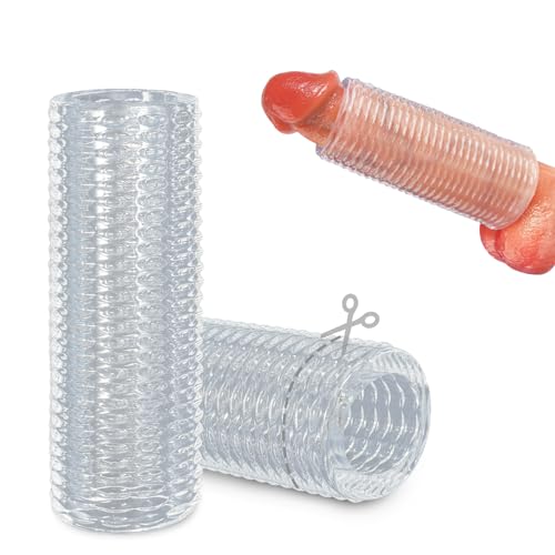 Penishülle Sex Spielzeug für Die Paare Männer Penis Sleeve zum Anpassen des Umfangs Wiederverwendbare und Elastische Penisverlängerung Penispumpe Verzögert die Ejakulation Verbessert die Erektion