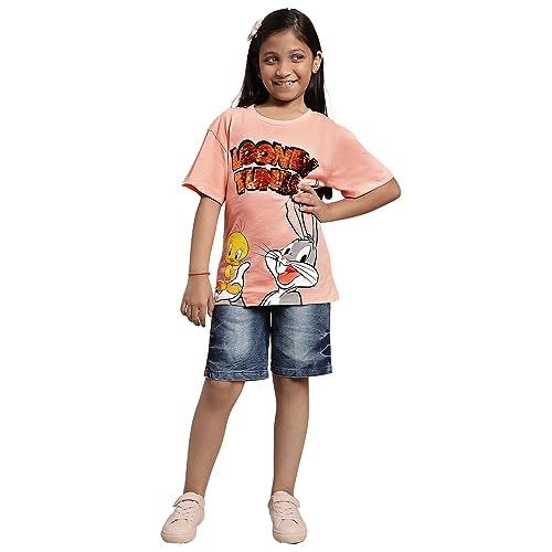 Image of Kidsville Girl's Printed Regular Fit T-Shirt