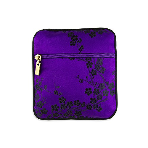Coin Pouch - Silk Brocade (Cherry Blsm Rustic Purple)