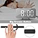EVILTO Modern Alarm Clock with USB Charger Ports Digital Mirror Alarm Clock Best Decorative for Table Bedroom Wall LED Time Clock Unique Square Plug in Clock with Charging Plug