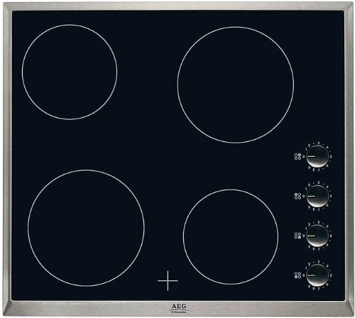 Preisvergleich Produktbild AEG HK614000X-B Glaskeramik Kochfeld Edelstahl autark