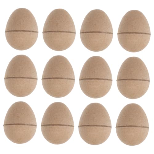 POPETPOP 12 Stück Pappmaché Ostereier zum Basteln