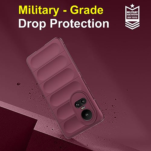 Image of amazon basics Back Case Cover for Oppo Reno 10 5G | Compatible for Oppo Reno 10 5G Back Case Cover | Liquid Silicon Magic Case for Oppo Reno 10 5G with Camera Protection | Plum