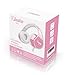 ELECDER i40 Headphones with Microphone Foldable Lightweight Adjustable Wired On Ear Headsets with 3.5mm Jack for Cellphones Laptop Computer Smartphones MP3/4 Kindle School (Pink/White)