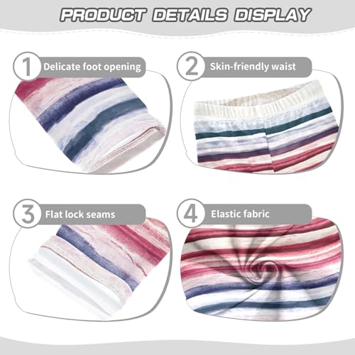 Grunge Stripes Trendy Girls Summer Shorts Cotton Cartwheel Shorts Activewear for Beach3