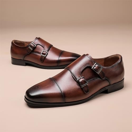Men's Oxford Dress Shoes for Men, Fashion Classic Round-Toe Lace Up Low Top Leather Dress Shoes Men Loafers Flats Breathable Sport Outdoor Footwear2