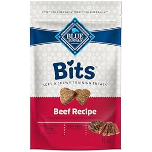 Blue Buffalo Bits Soft Dog Treats for Training, Made With Natural Ingredients & Enhanced with DHA, 11-oz Bag
