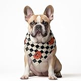W Brings Halloween Jack-o'-Lantern Pumpkin Dog Bandana | This Stunning Gorgeous Design Dog Bandana Scarf is Perfect Styling Accessory for Dogs Large, Medium & Small. One Size Fits All.